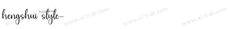 hengshui style字体转换